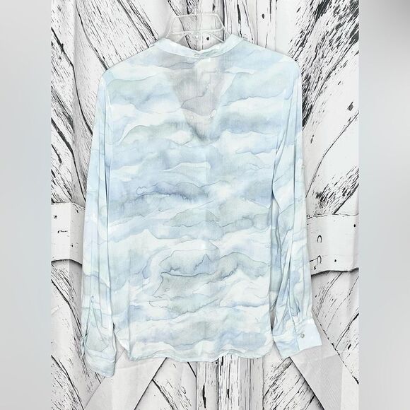 Bella Dahl Capri Button Down Shirt Blue M - Picture 3 of 9